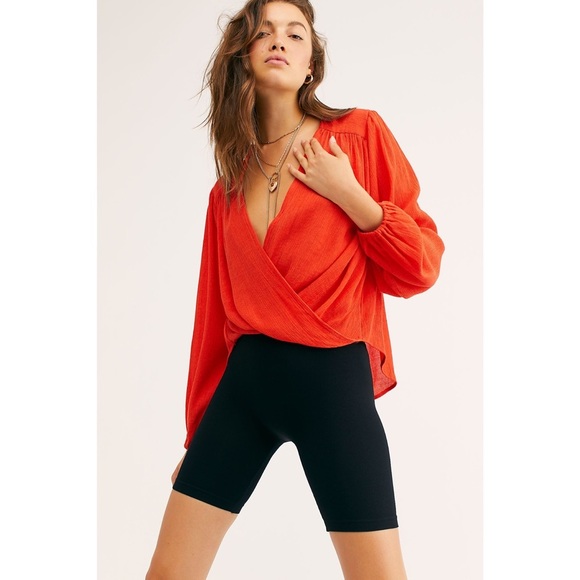 NEW Free People Check On It Wrap Top Size Small - Picture 1 of 10